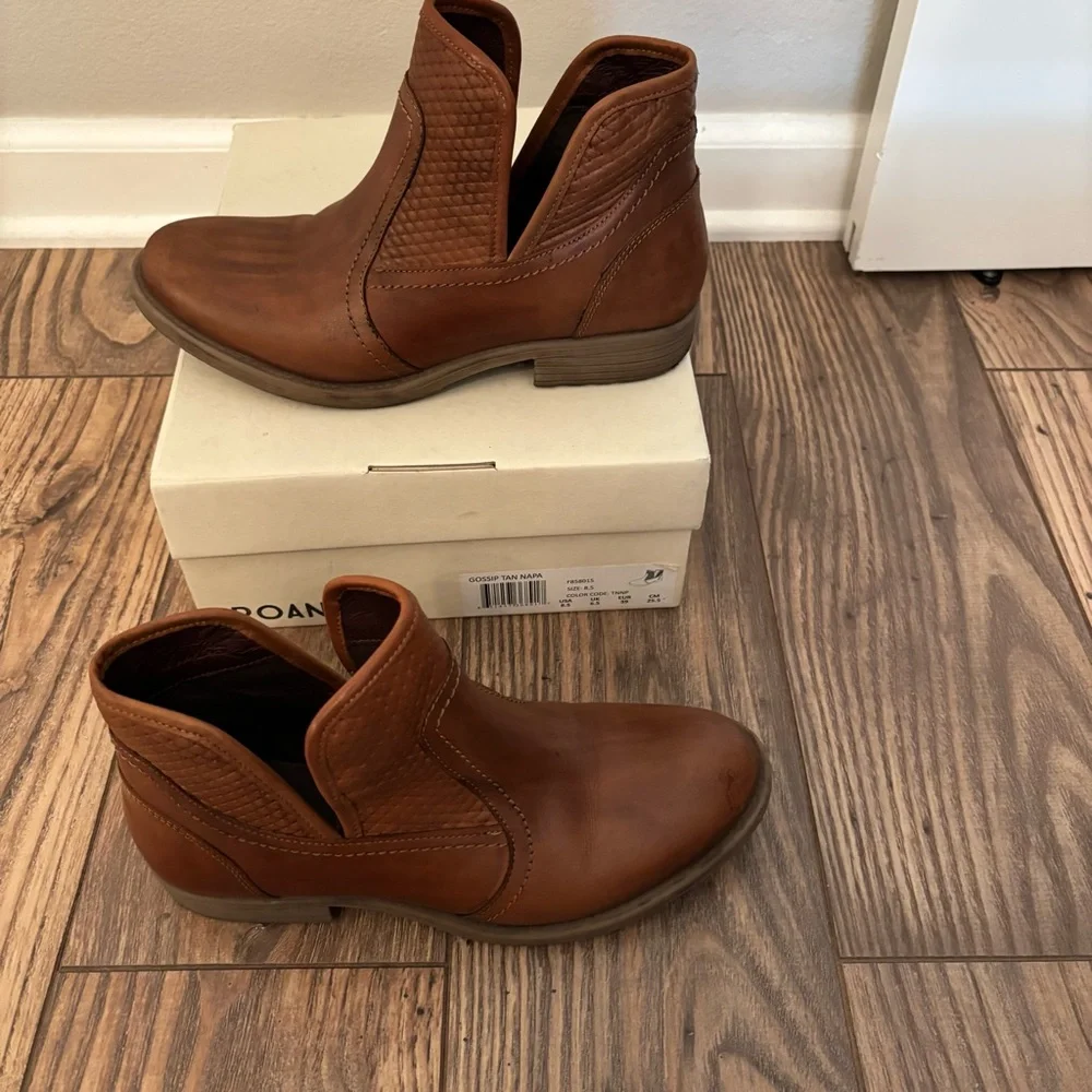 Roan BED|STU Tan Leather Ankle Booties - Picture 6 of 8